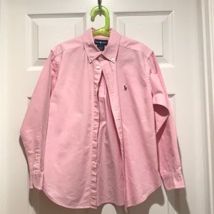 RALPH LAUREN BOYS DRESSY PINK BUTTON DOWN